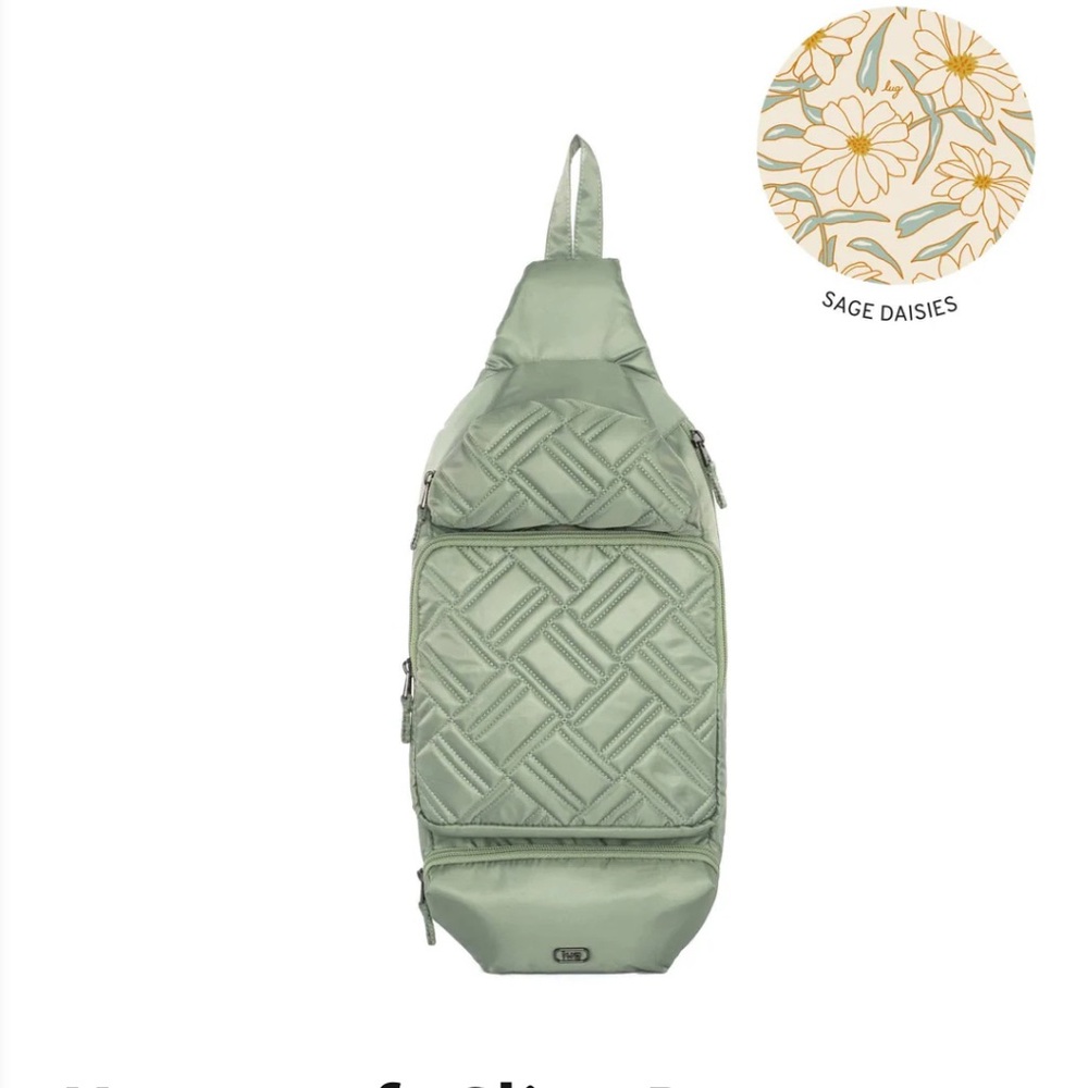Lug Sage Quilted Sling Bag